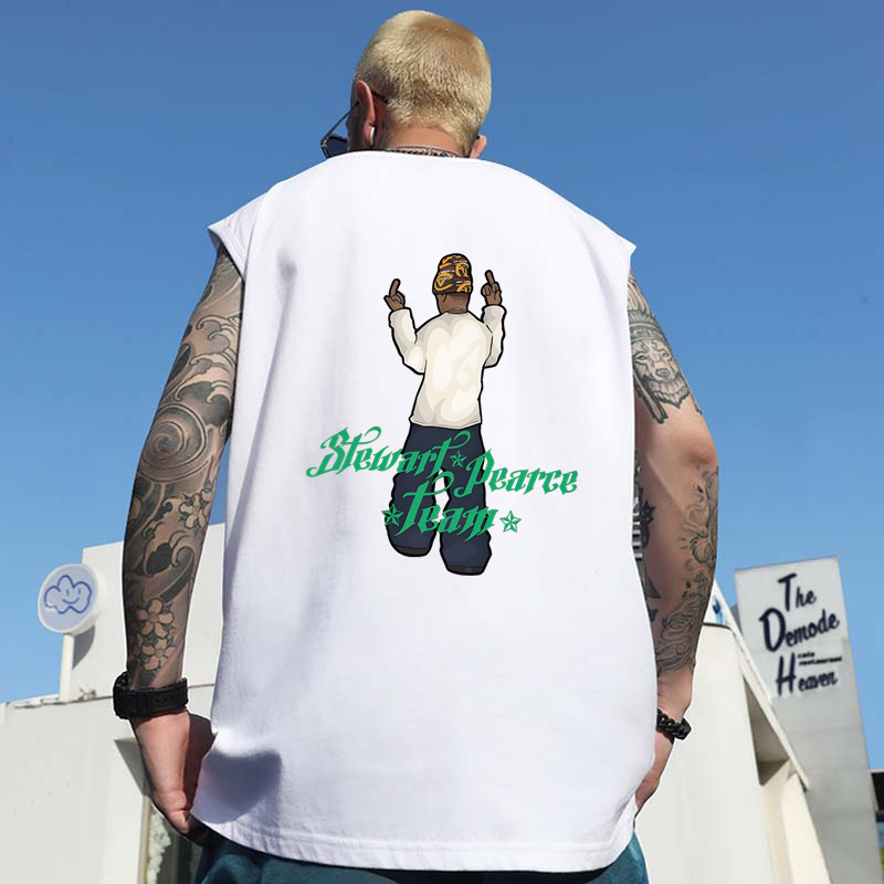 Summer Men's & Women's 300LBS Plus Size American Printed Tank Tops | Trendy Loose Oversized Athletic Sleeveless Tees