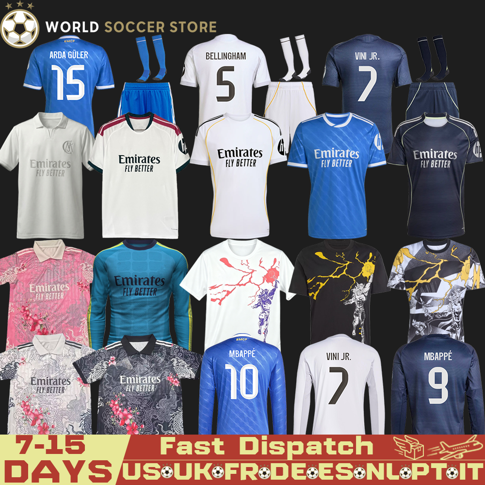 Real Madrrid Football Jerseys 25 26 Soccer Jerseys 26 27 Retro Football Shirts Tops Kits MBAPPE ENDRICK Lifestyle VINI JR MASTANTUONO kits GONZALO camiseta special 4