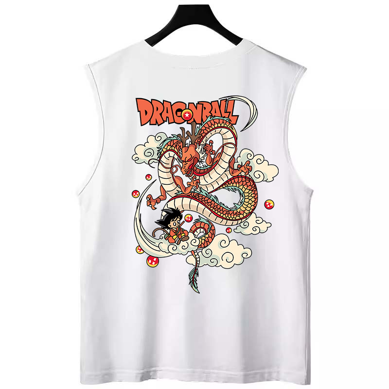 Men's Chinese Style Printed Tank Tops | Oversized Lightweight Basketball Sleeveless Tees for Big & Tall