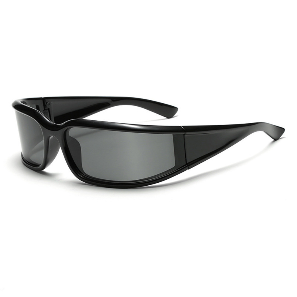 irregular Sunglasses High-End Headband Sunglasses For Women Narrow Frame Curved Anti-Uv Y2k Hot Girl Cycling Windproof Goggles
