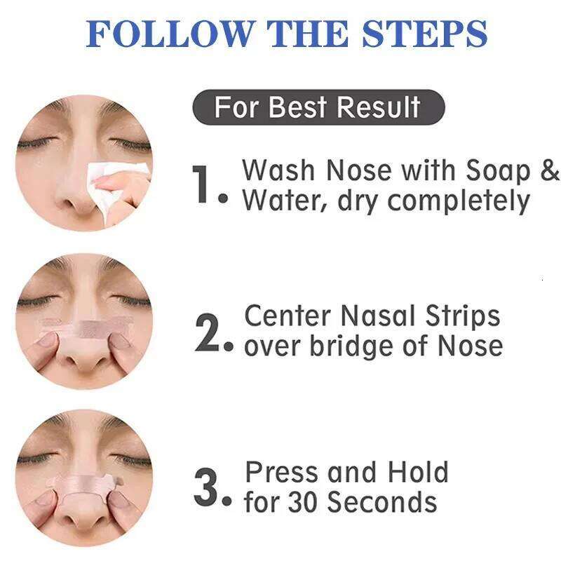 50/100/200/300pcs Breath Nasal Strips Right Way Stop Snoring Anti Snore Nose Strip Easier Better Breathing Good Sleeping Patches
