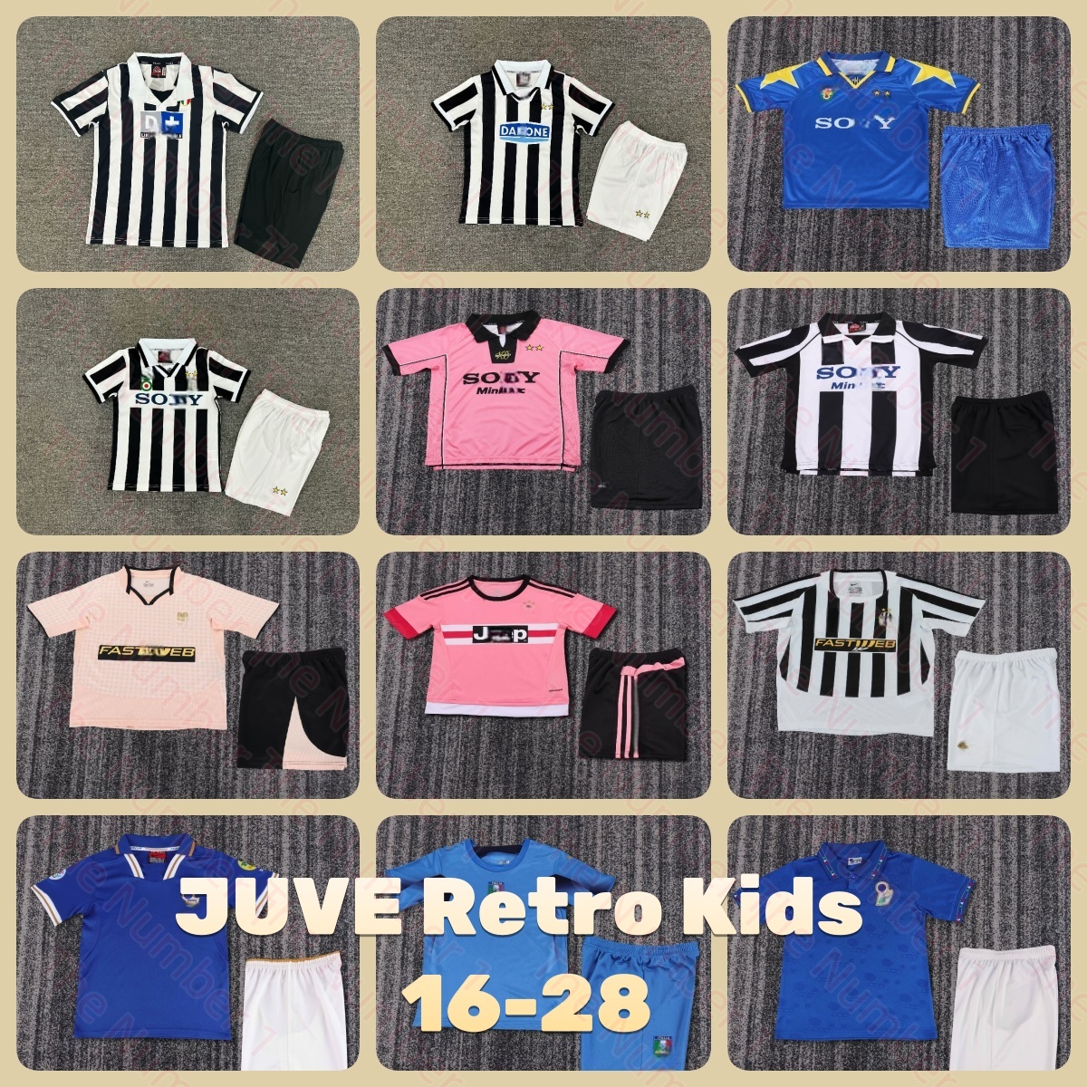 JuVEntUe s RetRO soccer Jersey football shirt Kids Kit jUvEs Vintage DEL PIERO PIRLO Marchisio INzaGHI 84 94 96 98 99 02 04 05 11 15 16 ZIDANE POGBA Conte uniforms Kids Kit