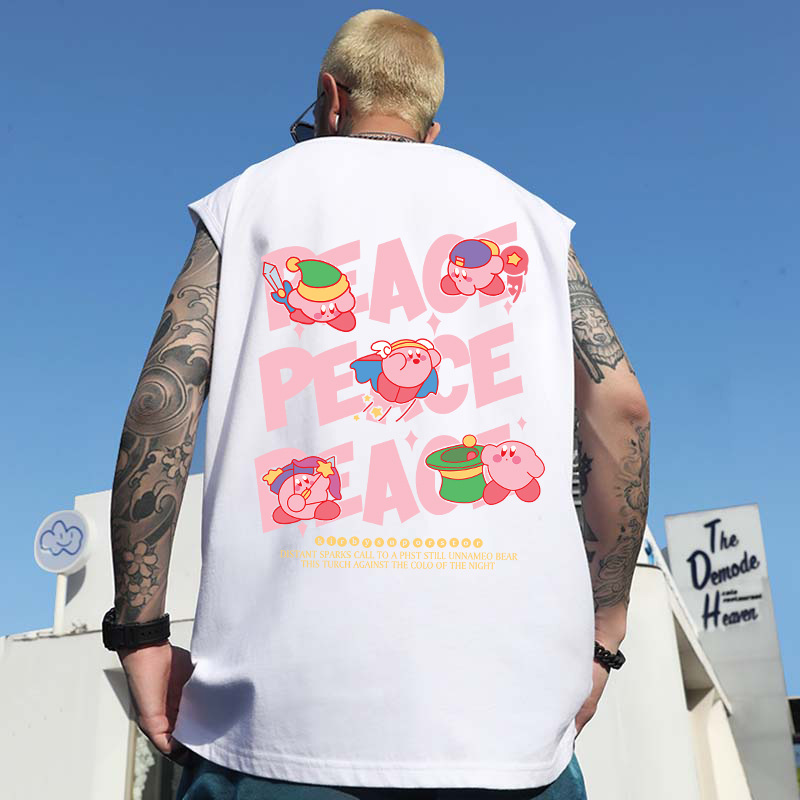 Summer Men's Sleeveless Tank Tops | INS Trendy Plus Size Loose Printed Streetwear Oversized Korean Style Vests