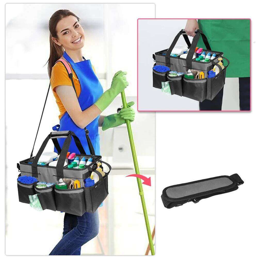 Large with Handle Caddy Organizer Detachable Divider Kitchen Cleaning Supplies Storage Bag