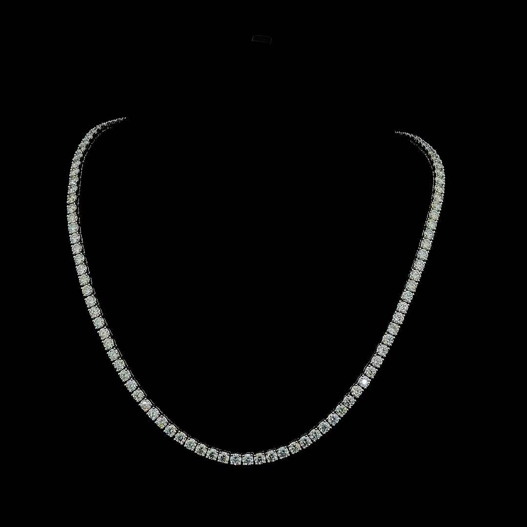 TASNIM JEWELLERY 925 Sterling Silver IGI Certified Christian Cross Shape Hiphop Style Moissanite Tennis Necklace Chain Unisex