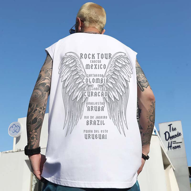 2026 Summer Men's Oversized Big & Tall Tank Tops | Wide-Shoulder Breathable Athletic Loose Sleeveless Tees