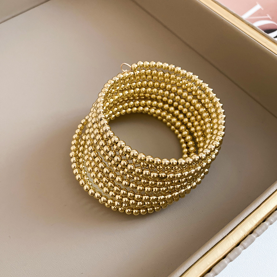 Cross-border European and American style multi-layered beaded bracelet, 2026 new vintage elegant wristband, light luxury high-end jewelry - view 7