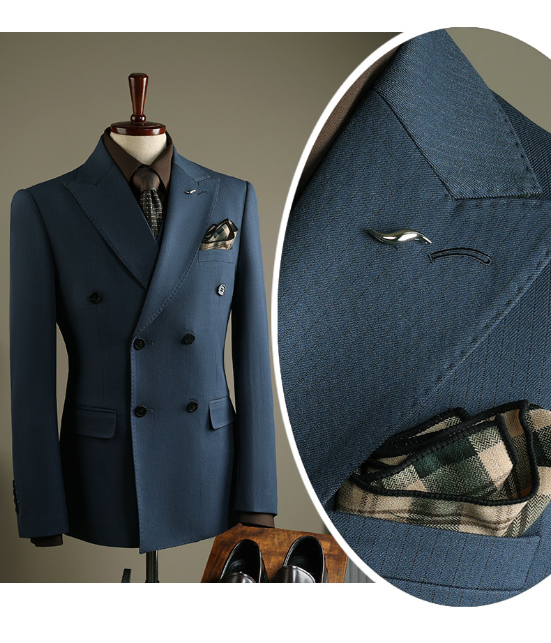 Men's Suits Classic Men Slim Fit Suit For Wedding Groom 2 Pcs Business Edition Double Breasted (Jacket Pants) Banquet Party