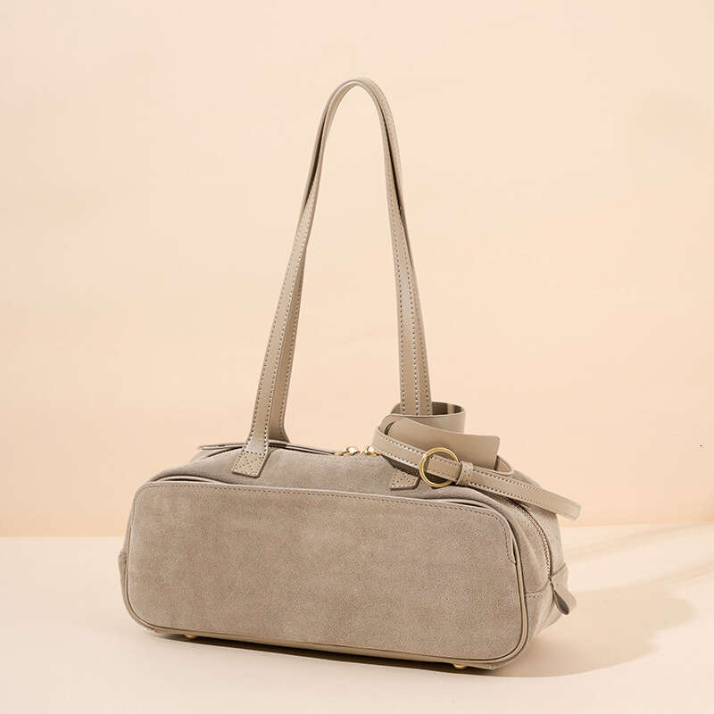 2026 New Minimalist Top Layer Frosted Cowhide Boston Bag Retro Genuine Leather Crossover Bag Winter Hot Commute Bowling Beach Shoulder Bag For Women S