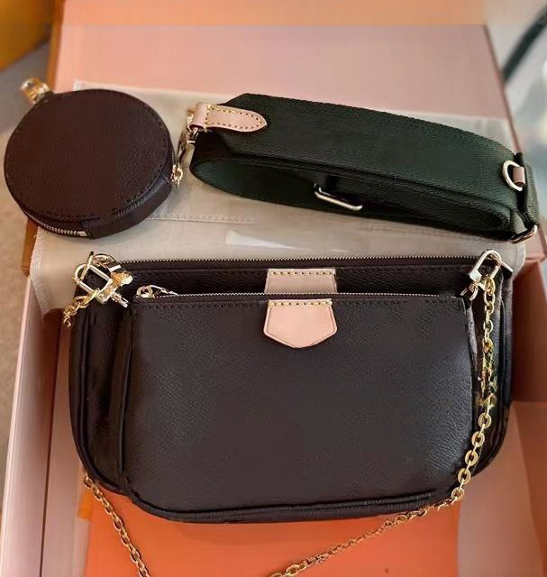 Designer Bags Fashion Shoulder Bag Chain Genuine Leather Embossed Crossbody Old Flower Chain Handbags Luxury bag Letters Stripe Armpit Bag Designer Purse dhgate 01