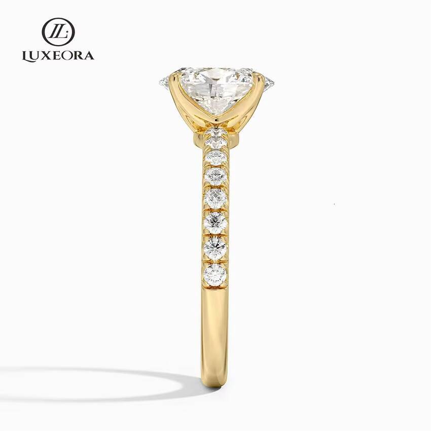 IGI GIA Certified HPHT CVD VVS1 Lab Grown Oval Cut Diamond 1CT 18K Solid Gold Jewelry Engagement Ring Women