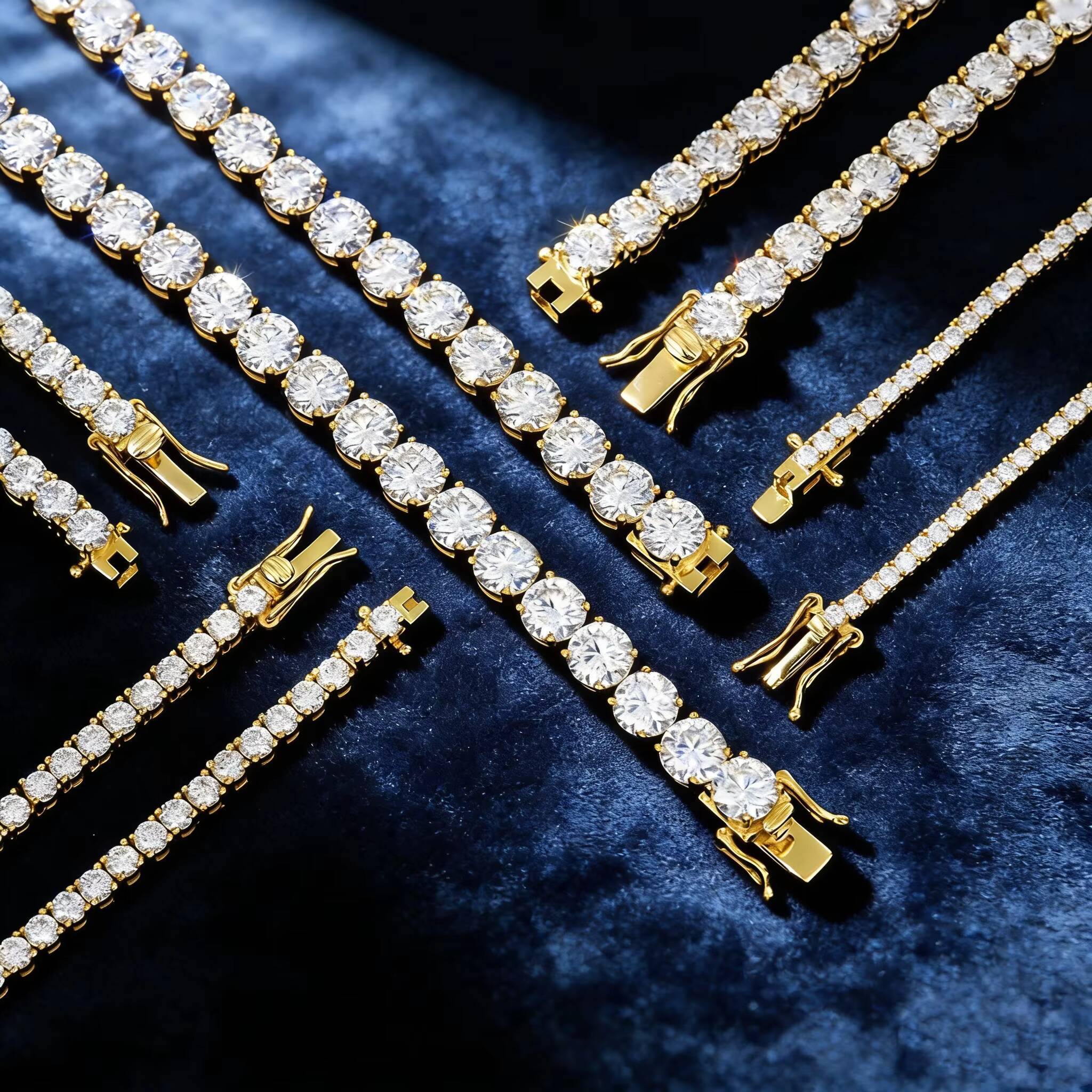 Hip Hop Moissanite Diamond Tennis Chain Necklace Dropshipping Ice Out Silver 925 Fine Jewelry IGI Certified for Women Men