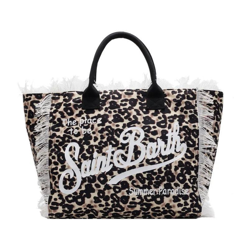 Denim canvas nylon saint barth beach tote Designer Shoulder Womens Men Handbag Luxury Clutch work computer Bag Summer Leopard Crossbody travel Shoppin