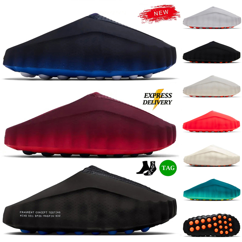 Desginer slides mind 001 Slippers mind 002 Mens Womens Sandals mind001 Blackened Blue Bone Fragment Black White Solar Red Light Smoke Grey Sail Summer Beach shoes