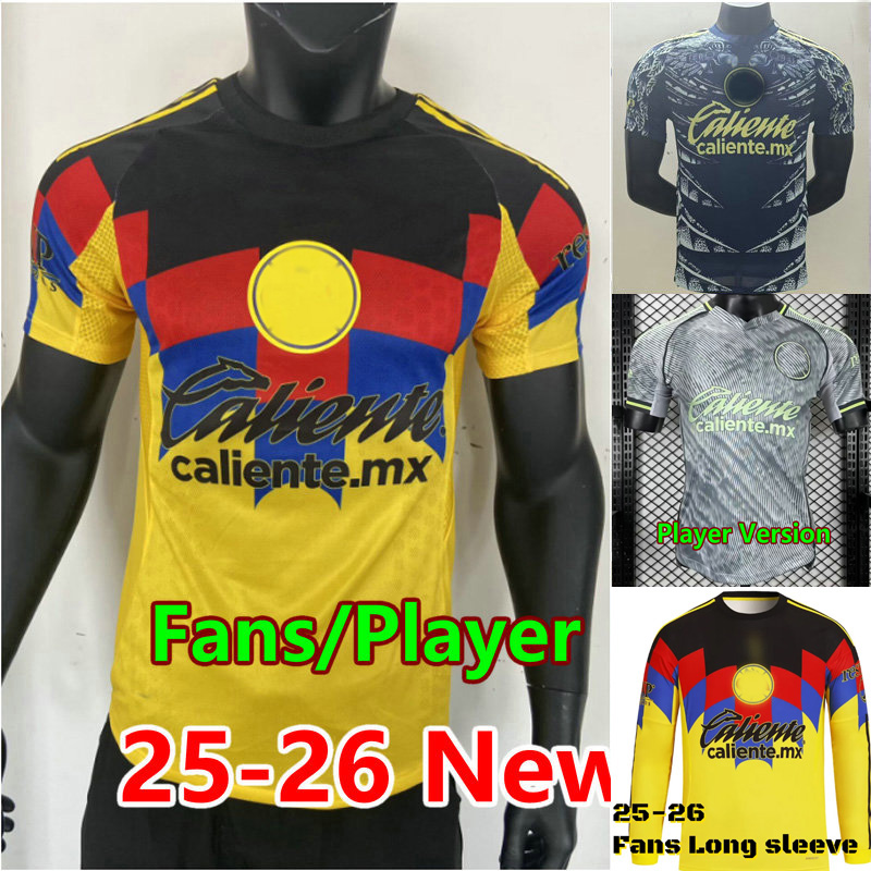 25 26 Club America Soccer Jerseys fans player mexician Liga MX 2025 2026 FIDALGO HENRY Camisas de Futebol B.RODRIGUEZ A.ZENDEJAS Football Shirts men kids uniforms