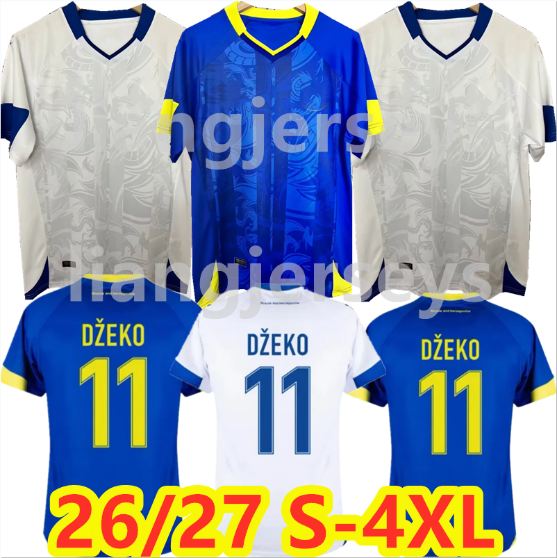 Bosnia and Herzegovina 3XL 4XL 2026 World Cup Soccer Jerseys DZEKO DEMIROVIC ALAJBEGOVIC BAJRAKTAREVIC DEDIC uniform men's and women's children's set football shirt