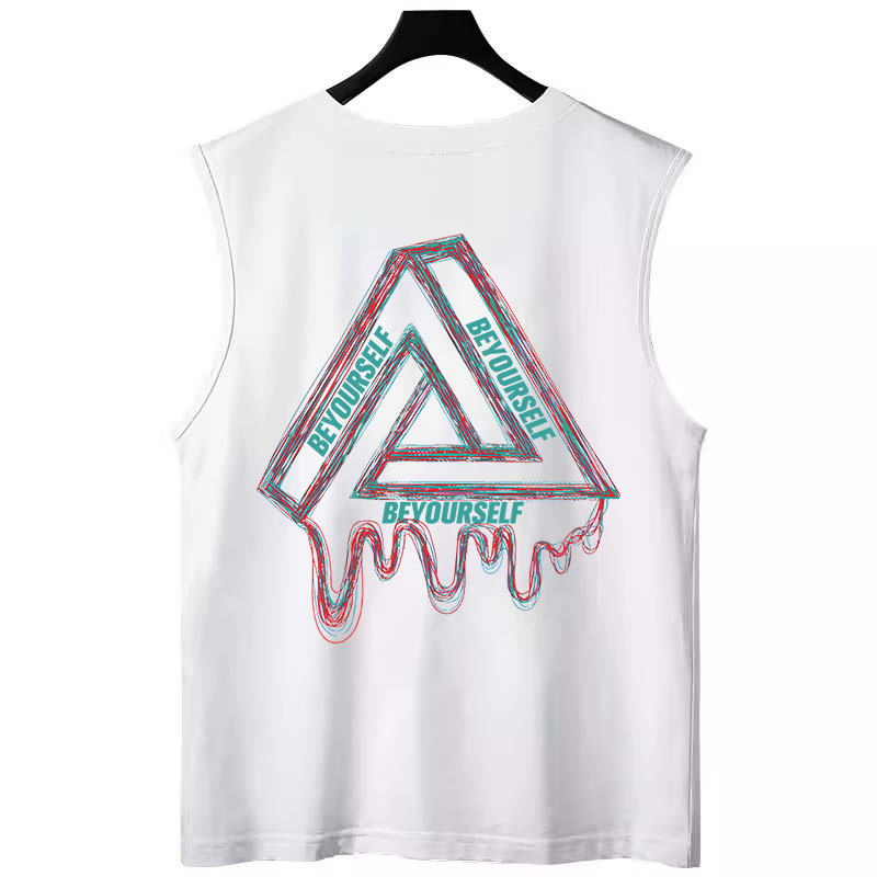 2026 Summer Men's American Pizza Print Tank Tops | Trendy Oversized Loose Couples Sleeveless Tees