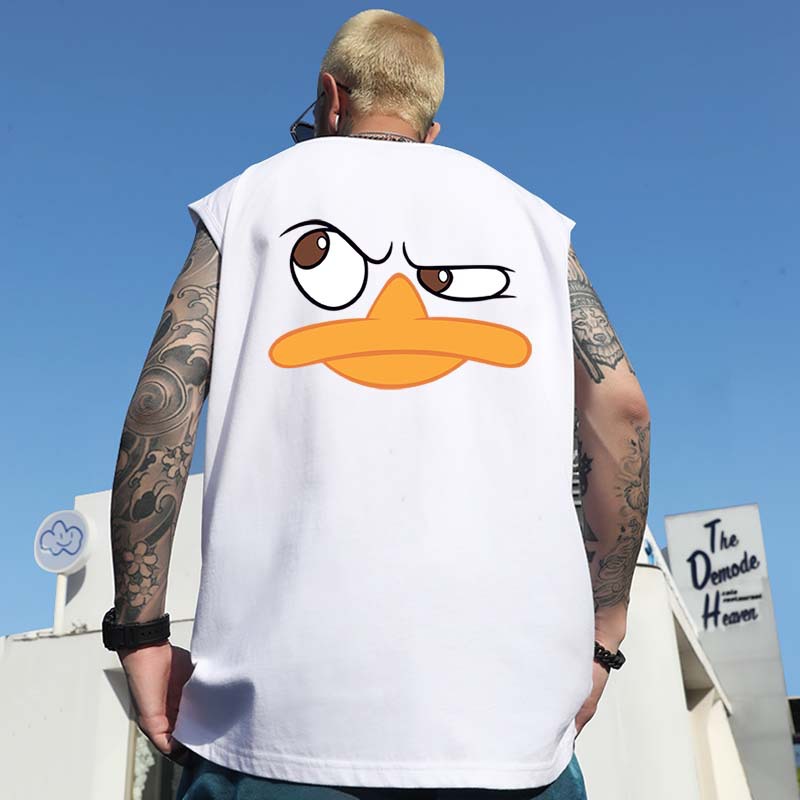 Summer Men's Printed Sleeveless Tees | Trendy INS Loose Athletic Plus Size Tank Tops