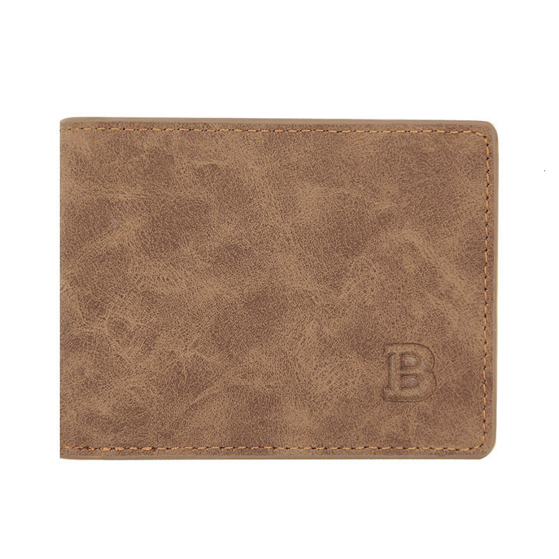 Mens Short Wallet Vintage Matte PU Leather Bifold Card Holder With Coin Pocket Multi-Slot Slim Purse For Daily Use Black Coffee - view 6