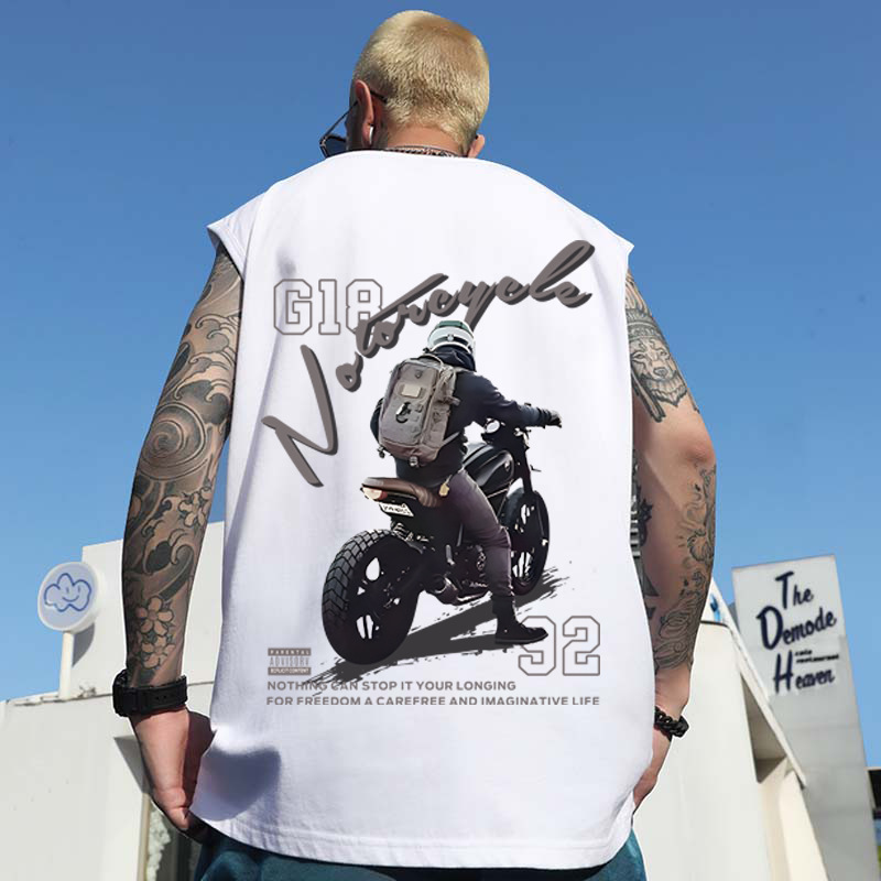 2026 Summer Men's American Street Letter Print Tank Tops | Trendy Loose Athletic Gym Base Layers