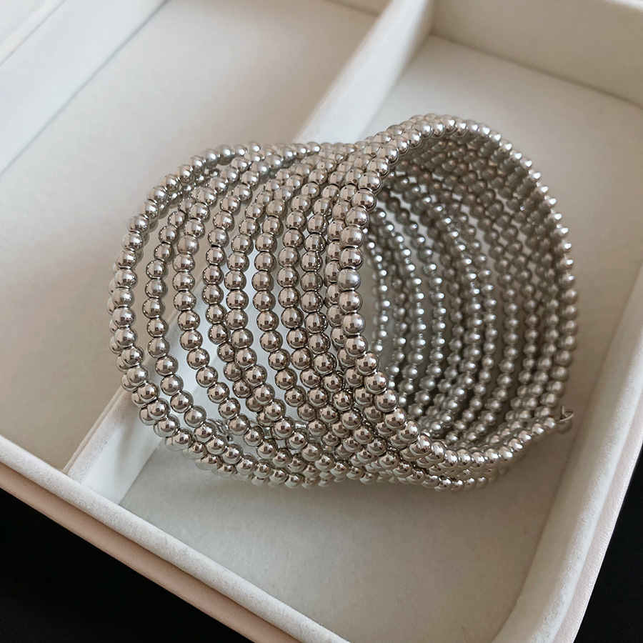 Cross-border European and American style multi-layered beaded bracelet, 2026 new vintage elegant wristband, light luxury high-end jewelry - view 8