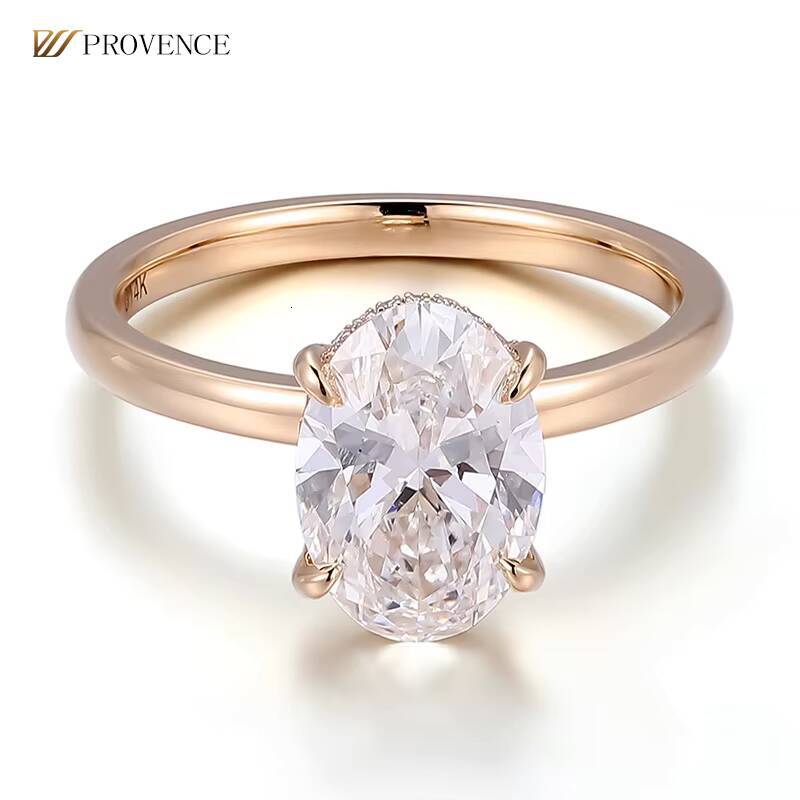 3carat VVS Lab Diamond Fine Jewelry Rings 925 Sterling Silver Plated Yellow Gold Customized Engagement Wedding Rings for Women