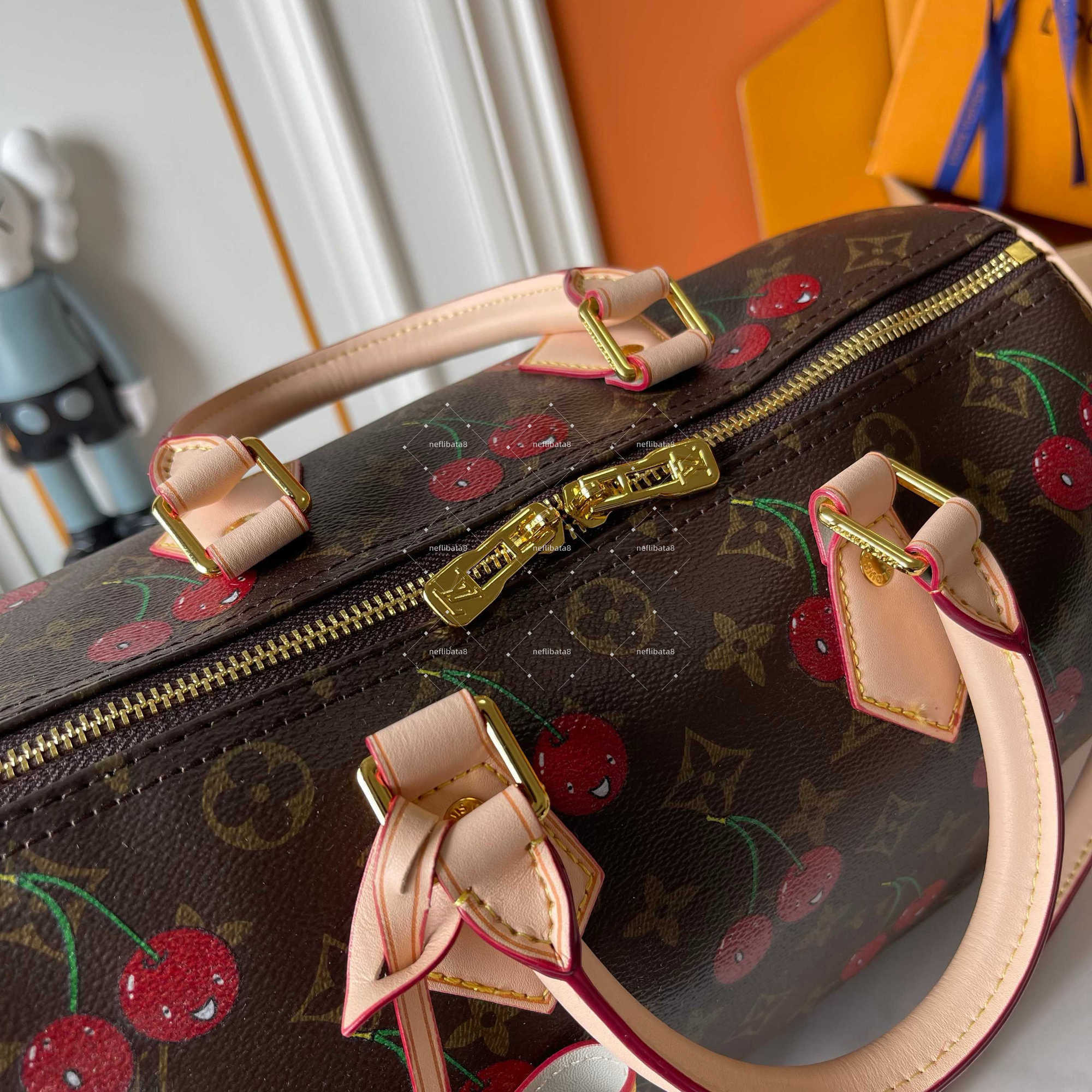 High Quality Star Cherry Handbag Designer Bag Murakami Handbag Denim lLeather Shoulder Bag Women Handbag Manufacturer Wholesale88