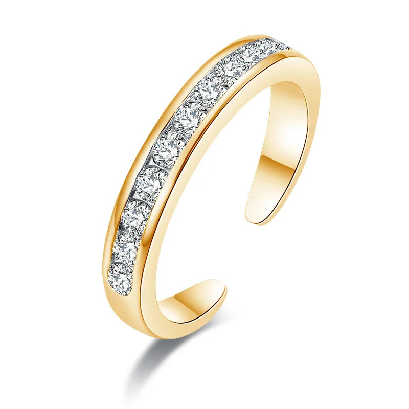 3PCS Toe Rings for Women Stainless Steel Adjustable Summer Beach Sexy Foot Ring With Diamonds Stackable Mens And Womens 260407