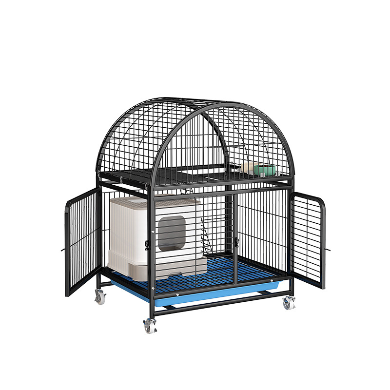 YL-38483 Extra Large Space Multi-Layer Indoor Home Cat Cage, Two-Layer Cat Nest with Litter Box