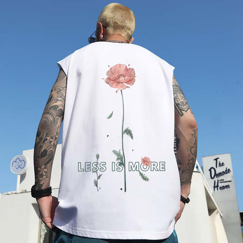 Summer Men's American Cartoon Cat & Letter Print Tank Tops | Trendy Casual Loose Cotton Sleeveless Tops