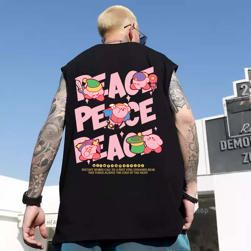 Summer Men's Sleeveless Tank Tops | INS Trendy Plus Size Loose Printed Streetwear Oversized Korean Style Vests
