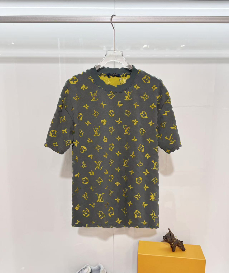 mens designer t shirt graphic t shirt for men summer new classic Jacquard style short sleeve fashion luxury crew neck quick dry apparel casual women loose shirt
