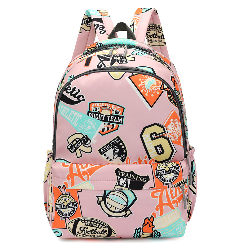 2026 New Vintage Athletic Print Students, Large Capacity Casual School Bag, Fashion Laptop Backpack for Daily Use