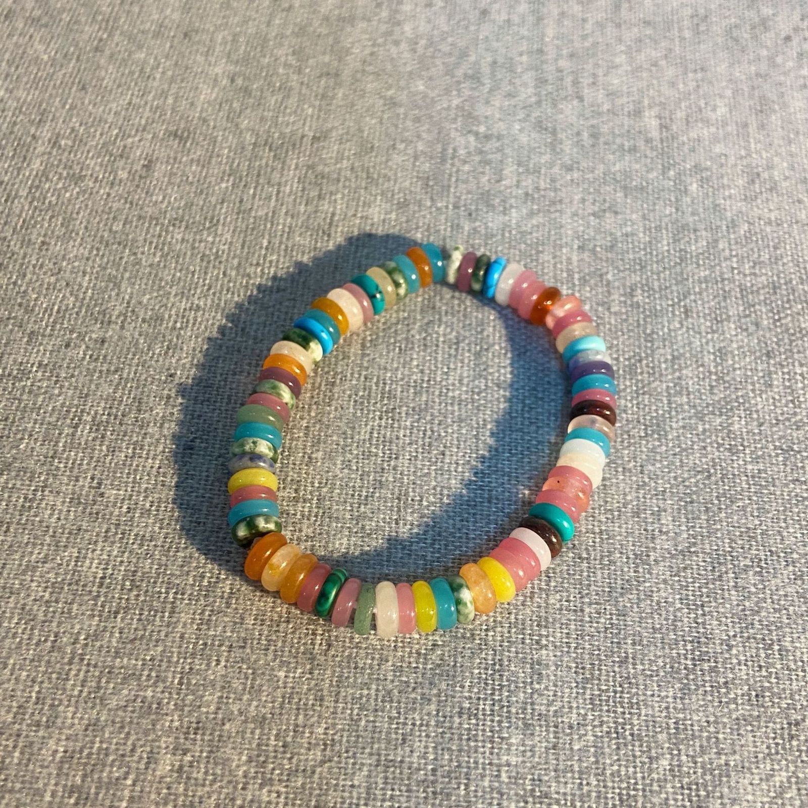 Rare 5 * 8MM tourmaline natural stone jewelry set colorful bead necklace earrings bracelet chain necklace trend simple n party 241031