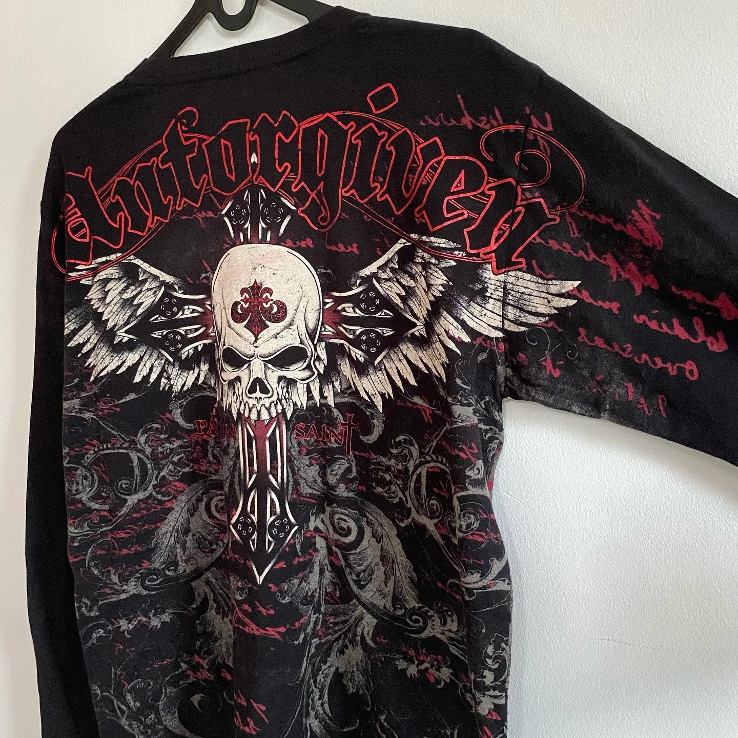 Affliction Long sleeved T shirt Y2K Gothic Fashion Round Neck Oversized Pullover Shirt Mens Womens Casual Tops Streetwear 260413