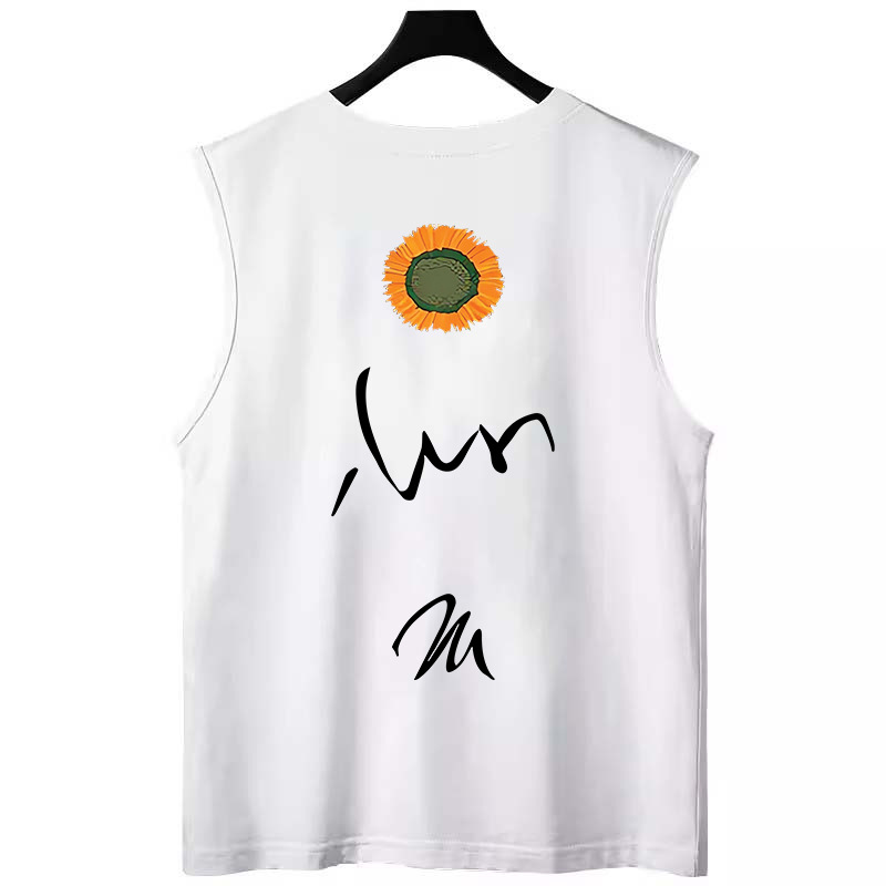 2026 Summer Men's INS Trendy Basketball Tank Tops | Loose Athletic Gym Sleeveless Tees for Outerwear