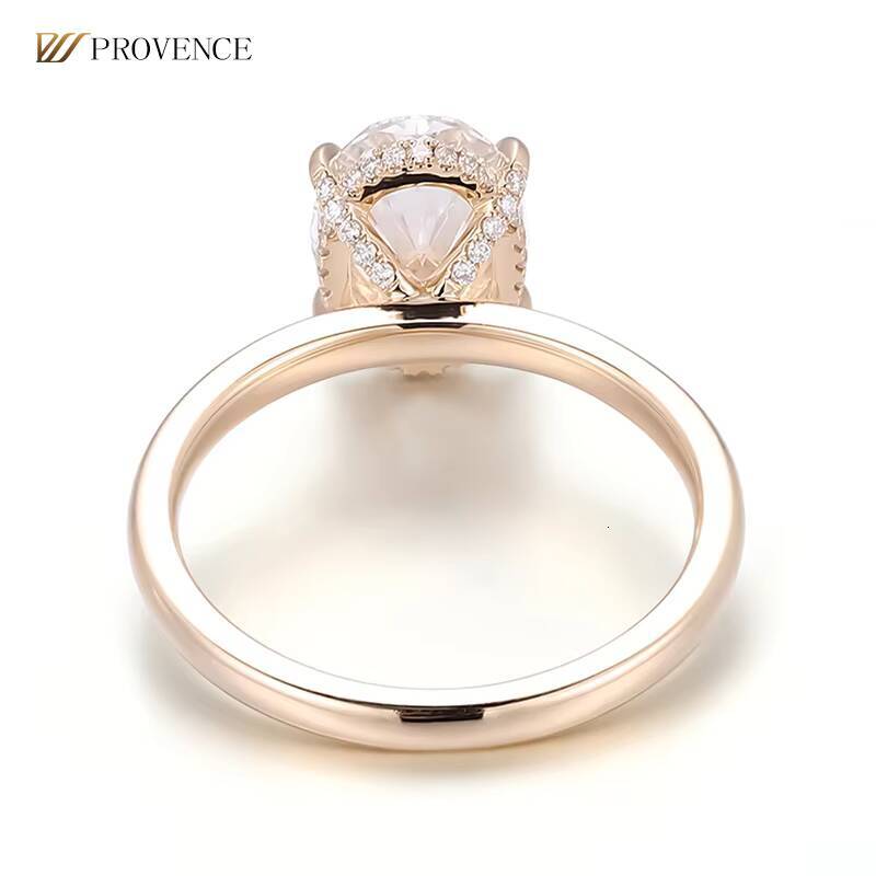 3carat VVS Lab Diamond Fine Jewelry Rings 925 Sterling Silver Plated Yellow Gold Customized Engagement Wedding Rings for Women