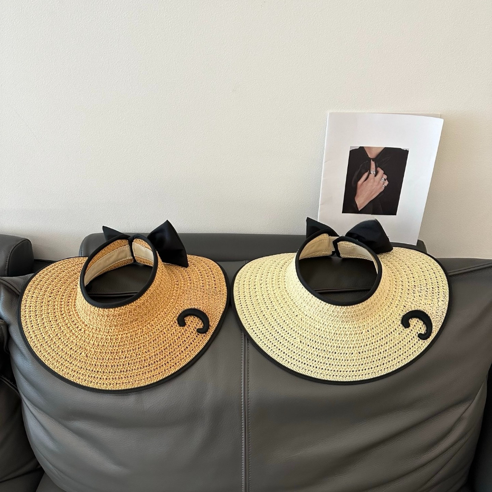 Designer Hat for Womens Hats Casquette Luxe Designers Beach Hat Summer Empty Top Sun Visor Straw Hat Caps Adjustable Casual Travel Outdoor Luxury Beach Sunhat