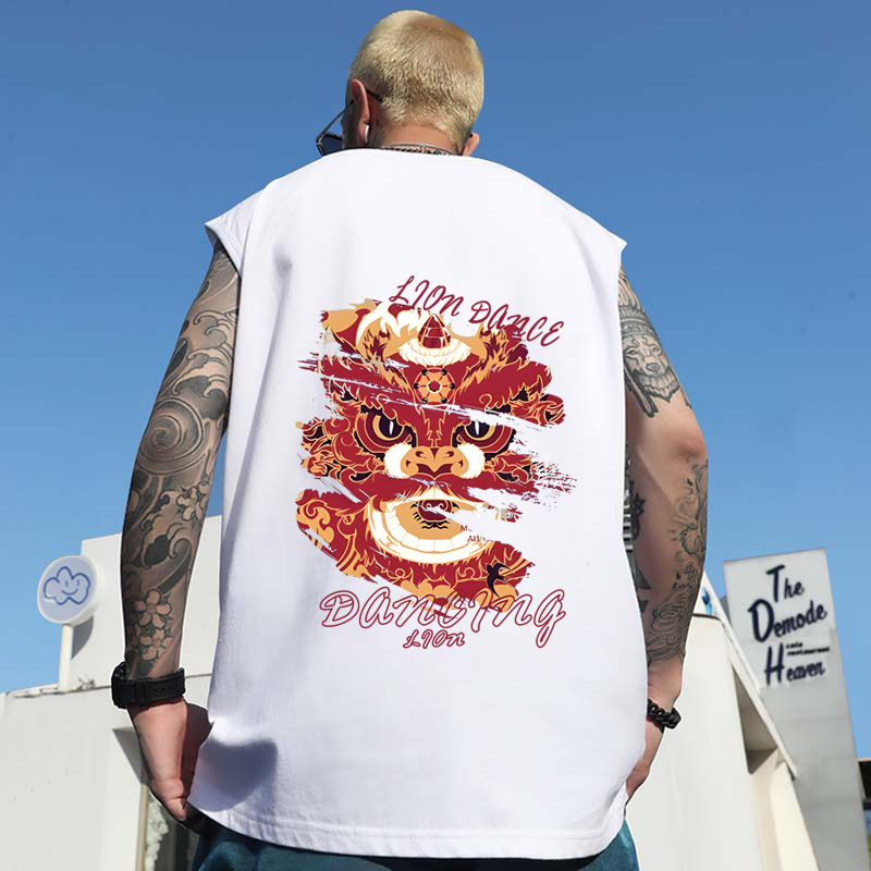 2026 New Men's American Style Letter Print Tank Tops | Summer Trendy Hip-Hop Sleeveless Tees Base Layers