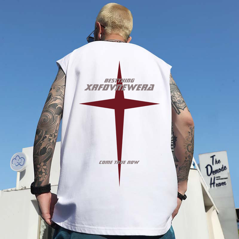 2026 Summer Men's Oversized Tank Tops | INS Trendy Loose Korean Style Big & Tall Sleeveless Tees