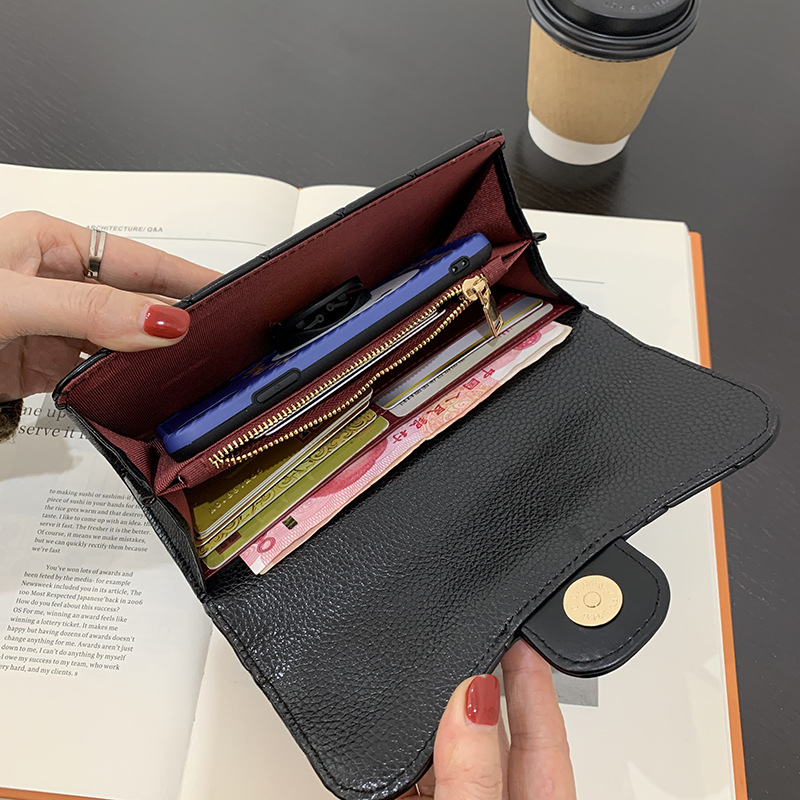 Ladies' lightweight luxury wallet, fashionable retro multi-card holder ID card wallet, multifunctional luxury wallet, high-capacity coin purse, n