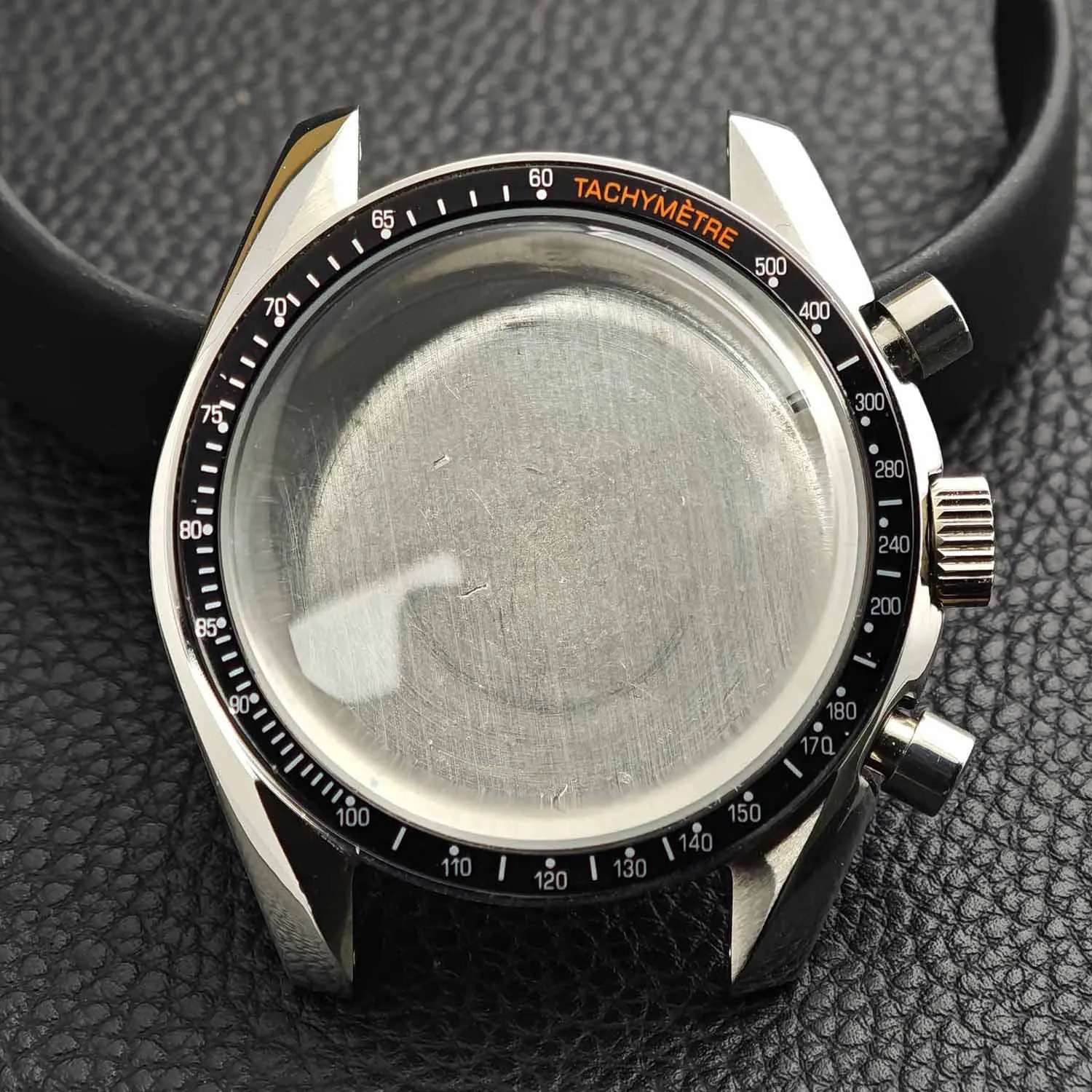 397mm Mens stainless steel case Moon back cover shell fits VK63 movement watch accessories fit 20mm strap function 260413