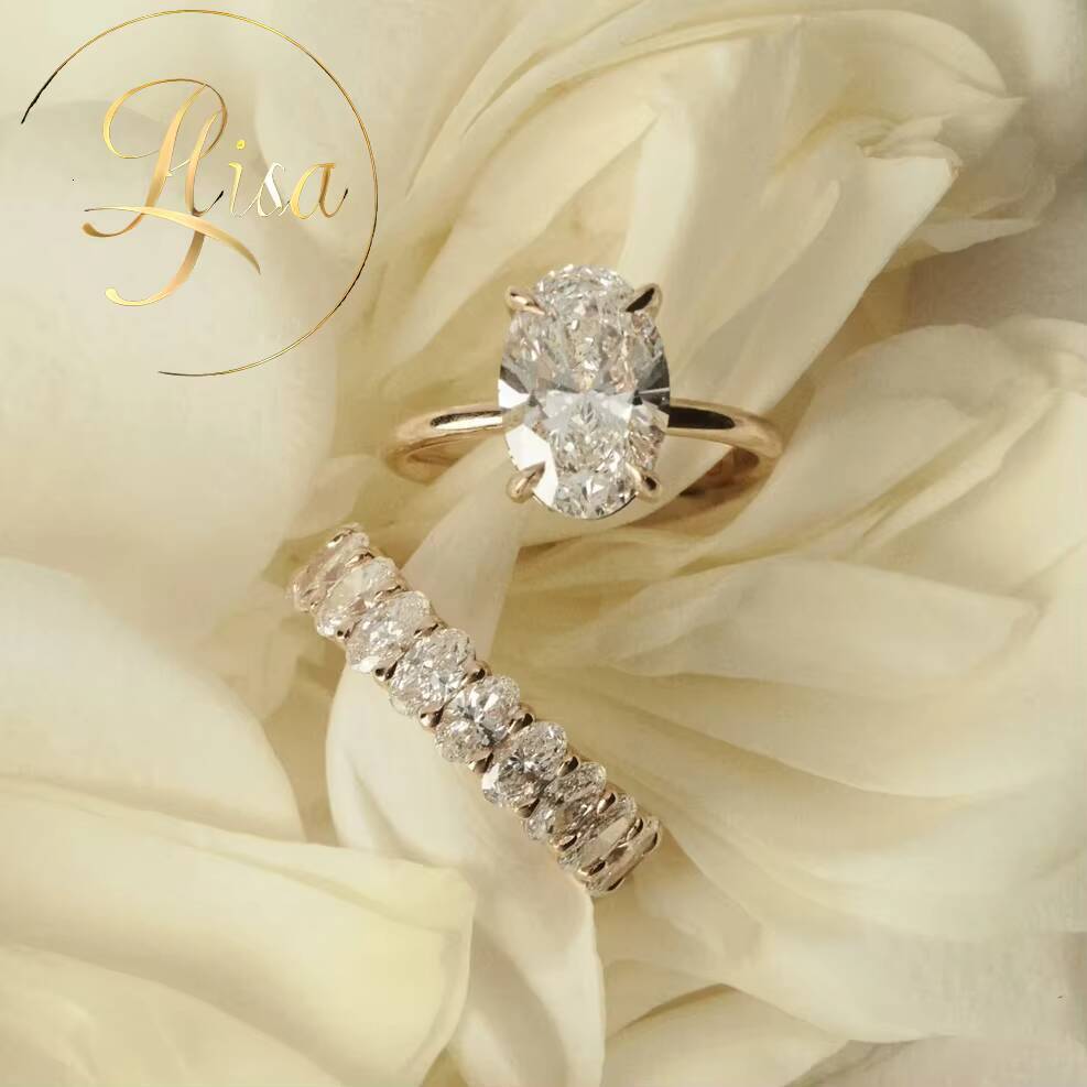 Custom Lab Grown Diamond Engagement Ring 10K 14K 18K Gold IGI Certified Vvs Lab Made Diamond Oval Solitaire Ring Women Jewelry