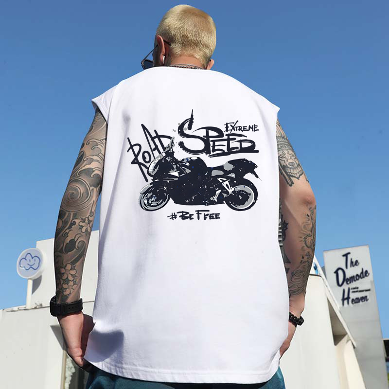 2026 Summer Men's American Street Letter Print Tank Tops | Trendy Loose Athletic Gym Base Layers