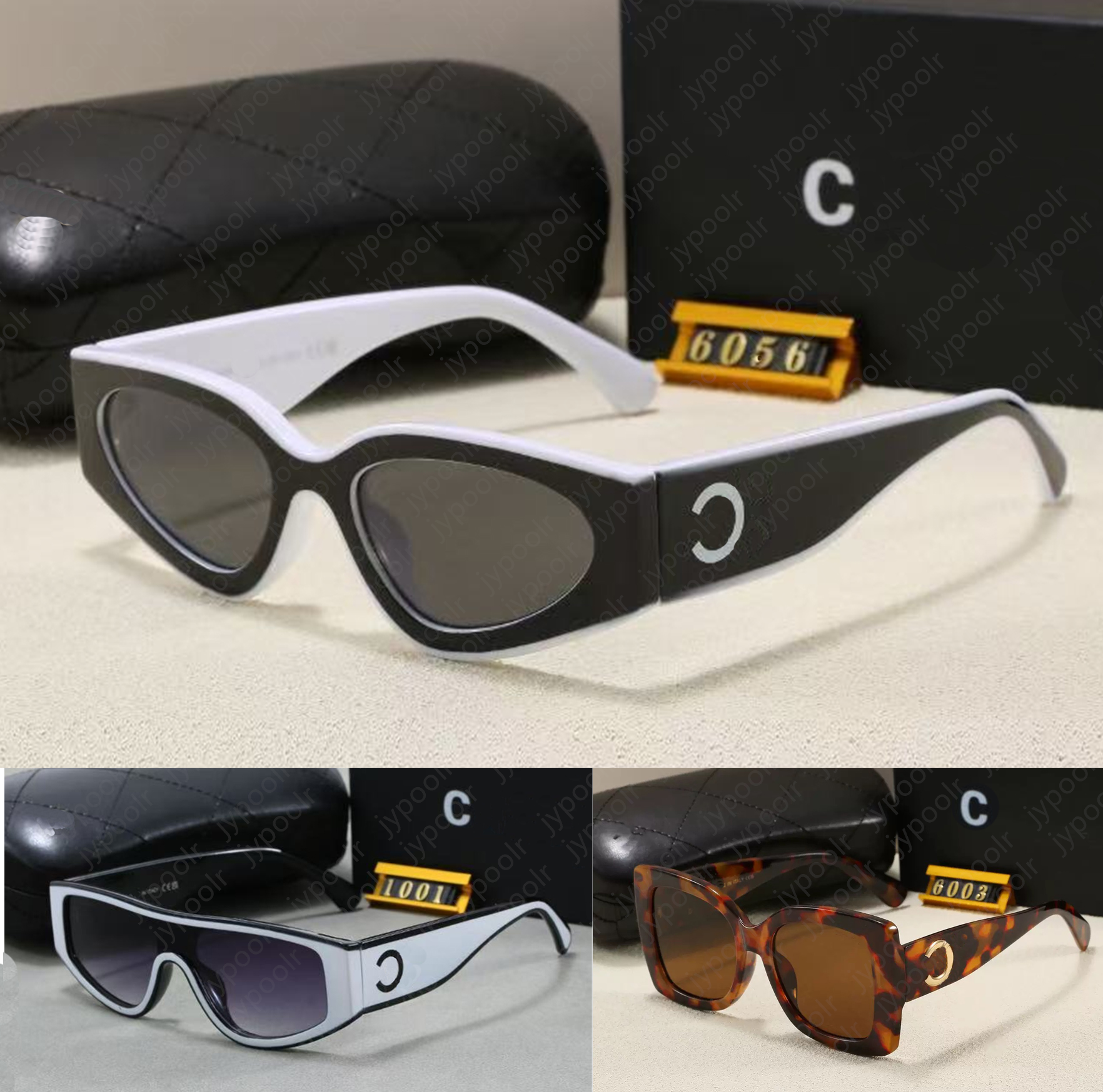 designer sunglasses Fashion popular for women vintage elegant cat-eye glasses fashion Big LOGO Exquisite street Seaside holiday sun protection sunglasses