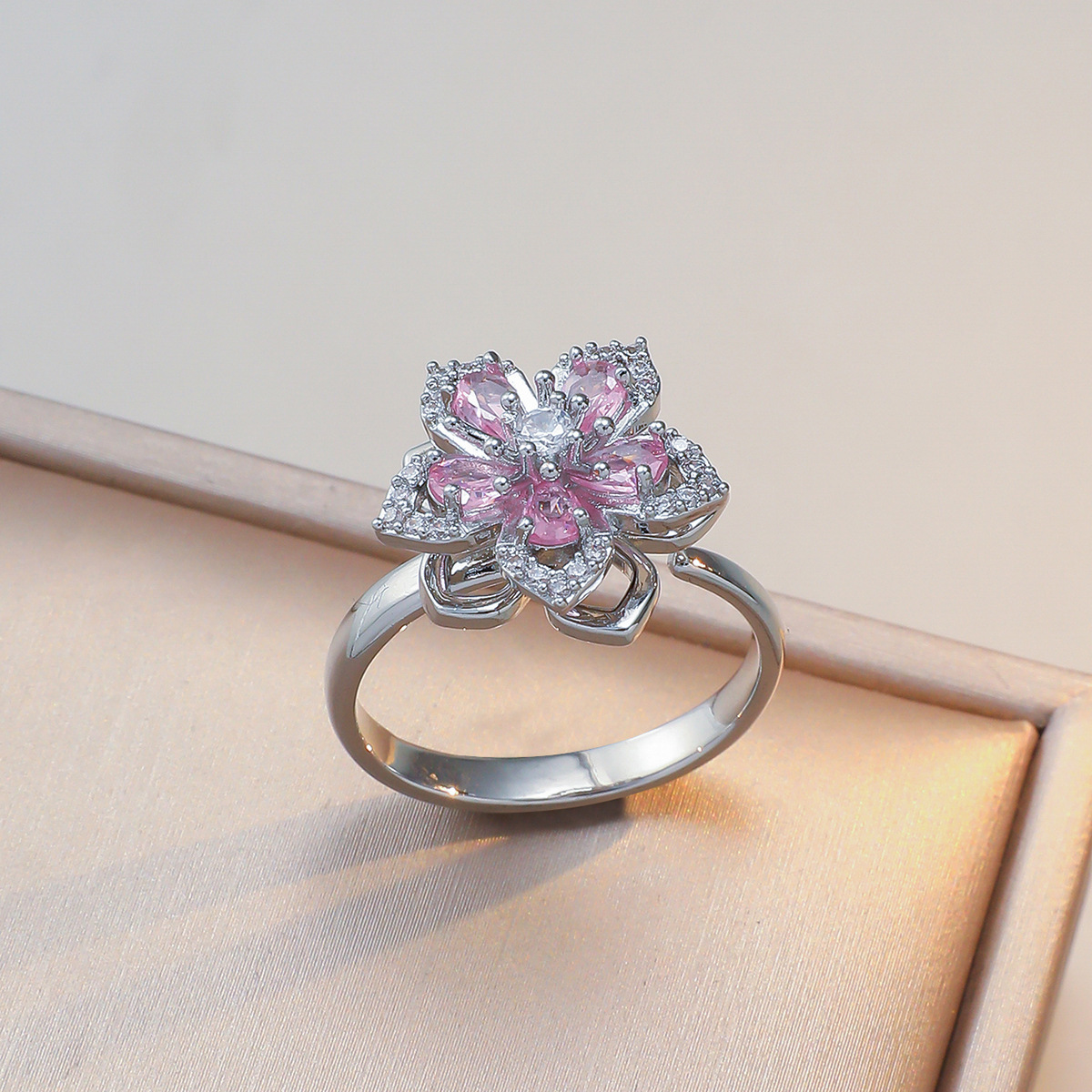 Designer Accessories 2026 New Collection - Women's Jewelry Set - Plum Blossom Zirconia Flower-shaped Pendant - Unique New Design