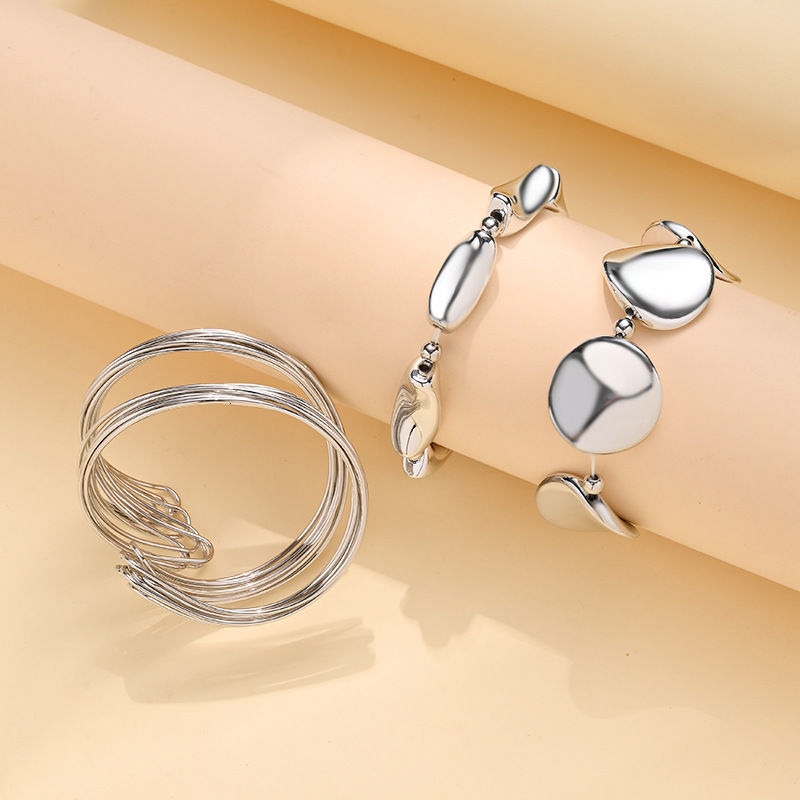 925 Sterling Silver Dy Hip Hop Open Bracelet 240521