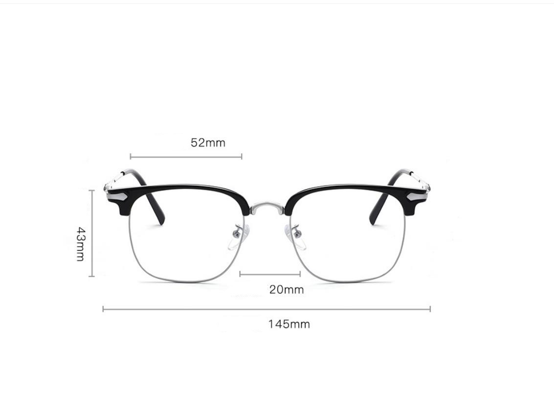 Designer Sunglasses For Men Women Glasses Blue Light Filtering Half-Rim Titanium Glasses Lightweight Business Frame With Prescription Lens Compatibili