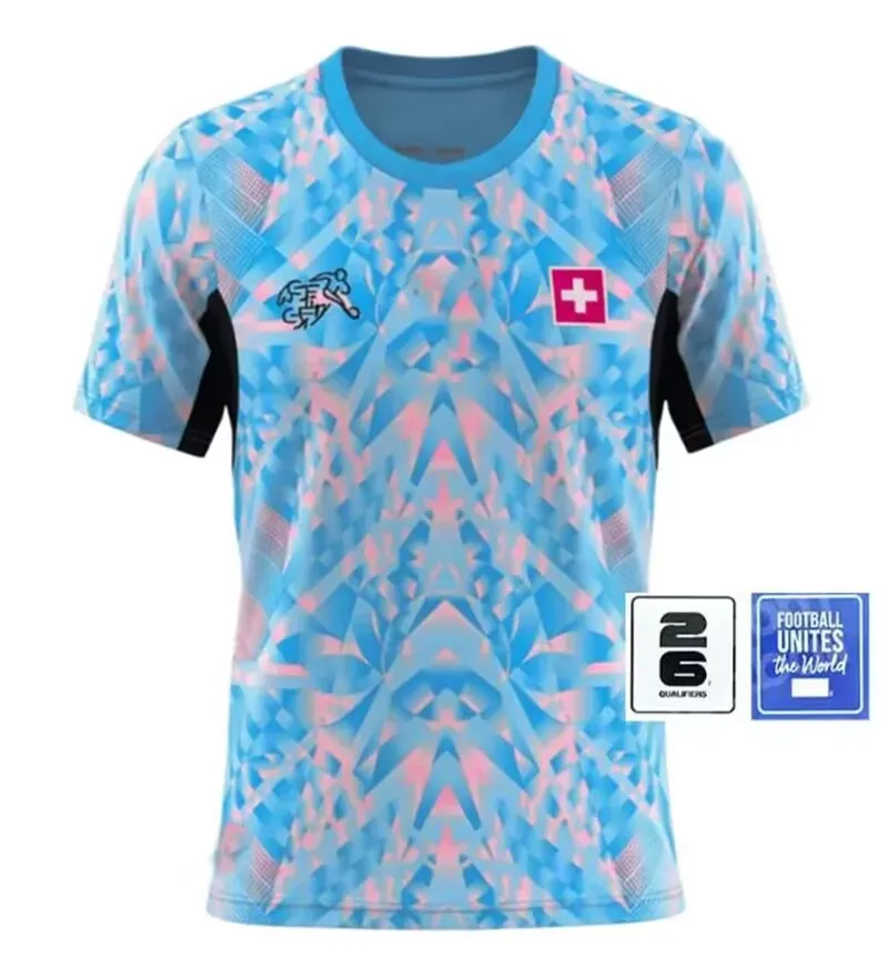 2026 World Cup Switzerland Soccer Jerseys 26/27 SWISS National Team ELVEDI ZAKARIA SOW RIEDER EMBOLO SHAQIRI Football shirt STEFFEN FREULER Kids Kit u