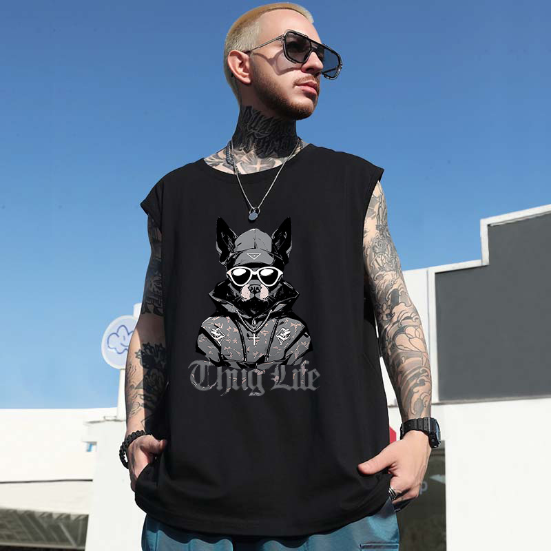 Summer Men's Trendy Athletic Tank Tops | Oversized Lightweight Wide-Shoulder Gym Sleeveless Tees for Big & Tall